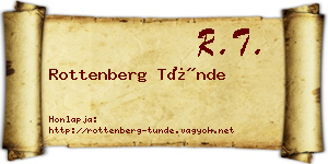 Rottenberg Tünde névjegykártya